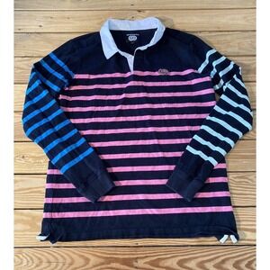 OFWGKTA Stripe Long Sleeve Polo Shirt Size Medium Men’s Black